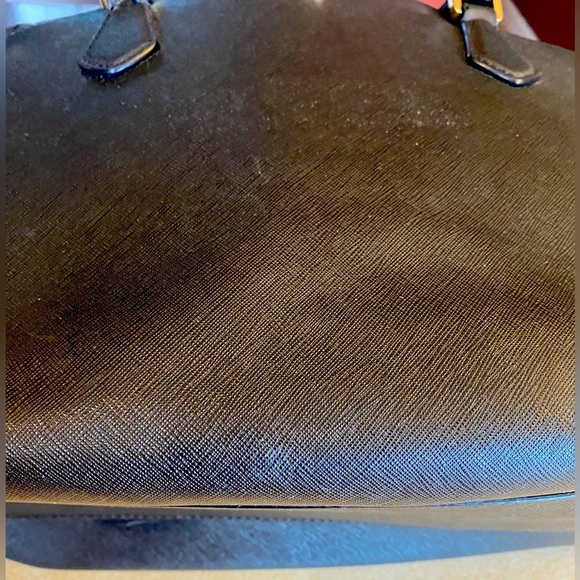 TORCH BURCH Small Robinson Black Saffiano Leather Tote Bag, GUC - Picture 2 of 16